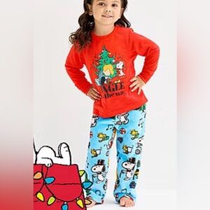 Toddler Unisex Peanuts Snoopy Microfleece Crew Neck Long Sleeve 2-pc. In peanuts